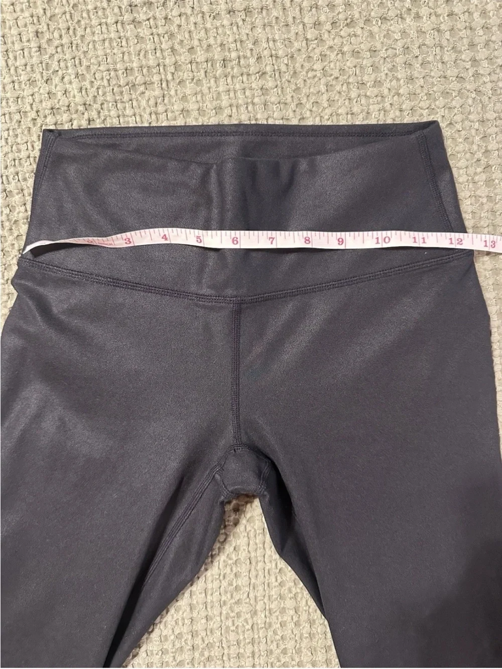 Women’s Fabletics Ankle Leggings Stretch Solid Black with sheen XS 24” length